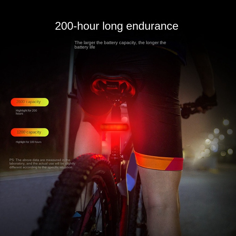 Đèn led 1200mah An Toàn Gắn Đuôi Xe Đạp Có Thể Sạc Lại