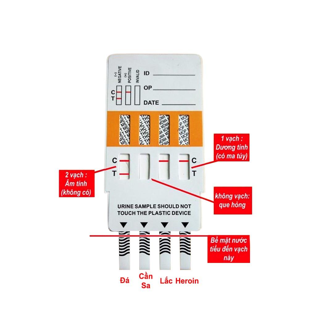Bộ que thử ma tuý tổng hợp 4 chân (CÓ CHE TÊN) bộ kit test 4 chất gây nghiện nhanh chóng, chính xác, dễ sử dụng