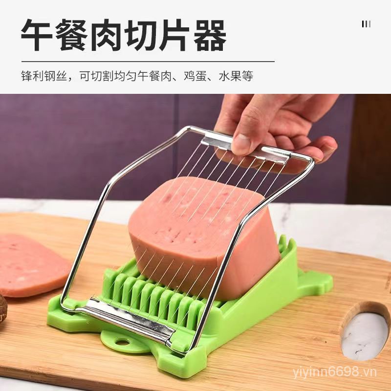 máy cắt rau củ dụng cụ cắt bếp ăn trưa thịt trái cây dưa chuột máy cắt trứng máy cắt xúc xích ham
