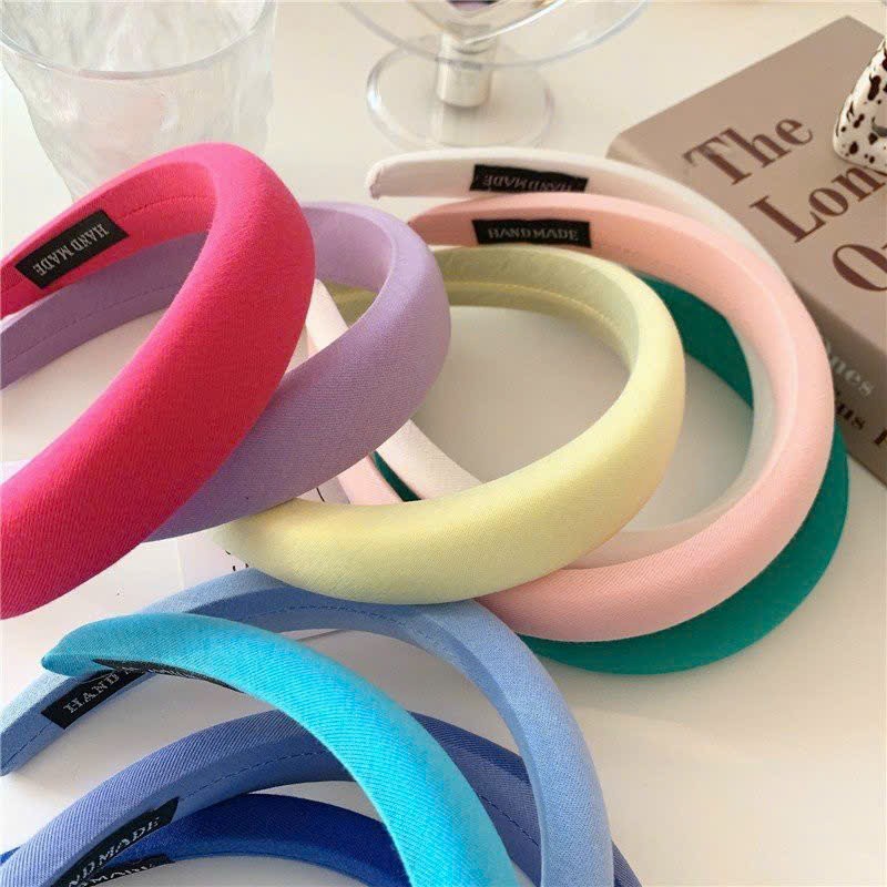 Băng đô cài tóc trơn nhiều màu pastel xinh phong cách đơn giản -  Xưởng may Áo dài HQ -  PKAD09