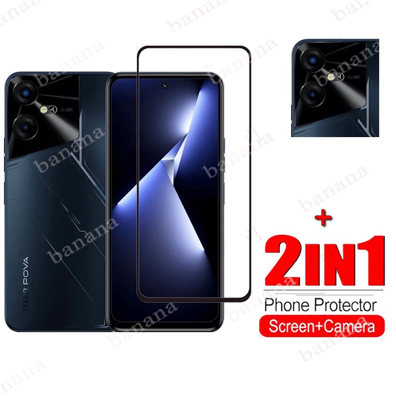 Kính cường lực tecno pova neo 3 full cover film cho tecno pova neo 2 5 4 pro 3 camon 20 pro 5g mr. Doodle edition premier 2 in1 camera lens bảo vệ màn hình bằng kính