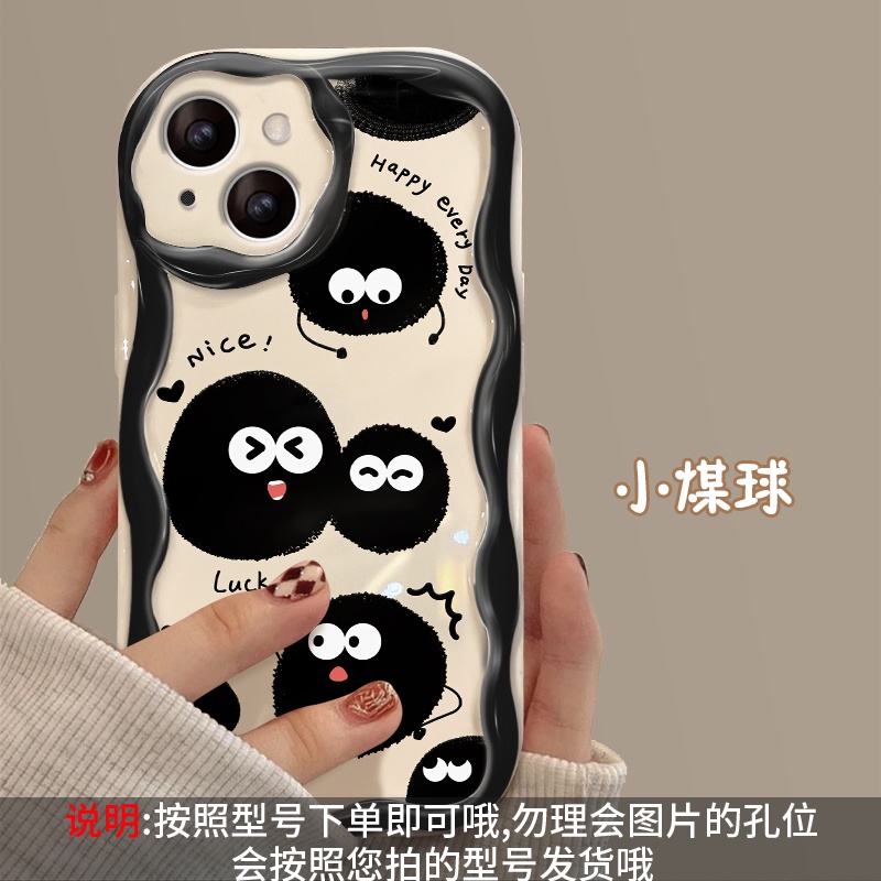 Happy briquette soft case cho iphone11 12 13 14 pro max iphonex xr xs max se iphone 7 plus 8 plus drop-proof phone case