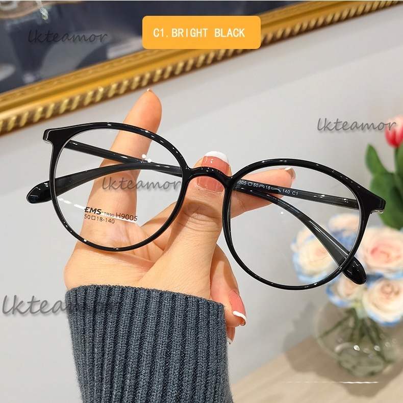 Tròn retro siêu nhẹ mỏng ultem khung kê đơn mềm trang trí sinh viên kính cận thị kính mắt