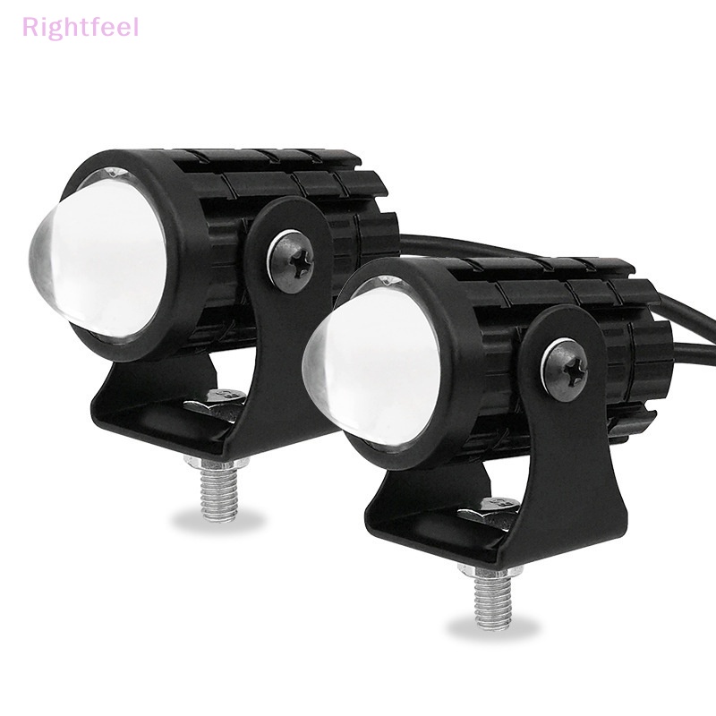 Rightfeel đèn lái xe nhỏ đèn led chiếu sáng ống kính đèn pha xe máy atv scooter đèn led kép màu chùm đèn lái xe đèn phụ trợ ánh sáng mới