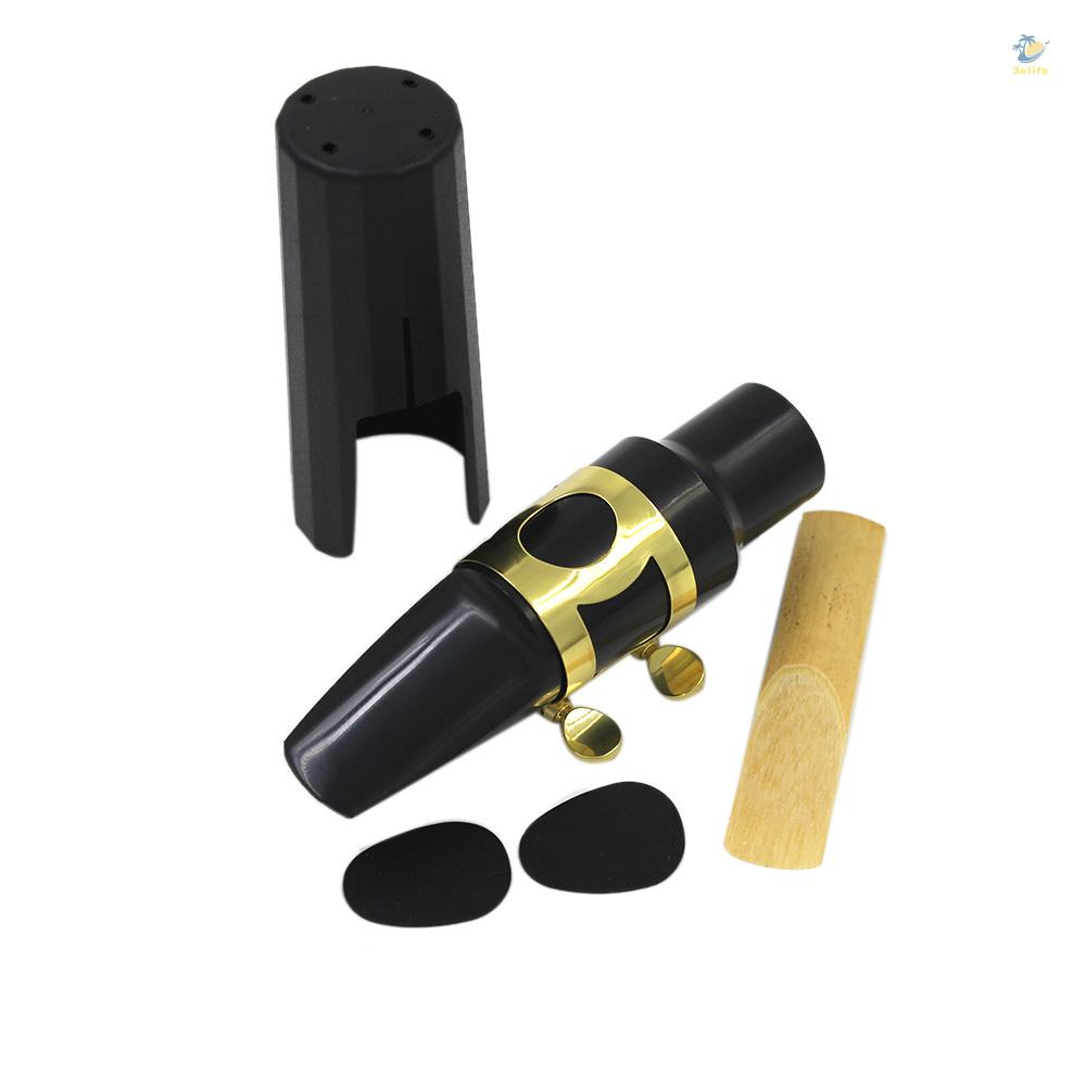 3elife tenor sax saxophone mouthpiece nhựa có nắp khóa kim loại reed mouthpiece patch pads đệm