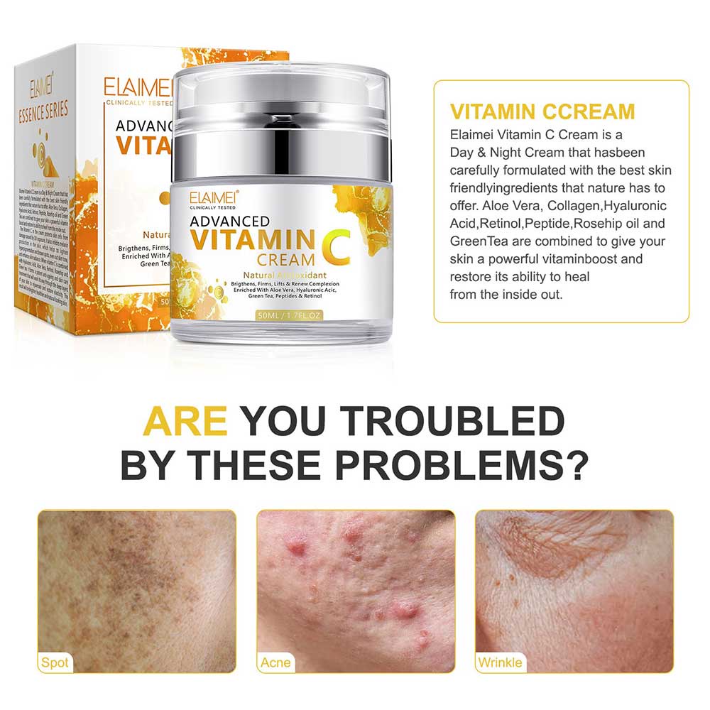 Vitamin C Cream Anti-aging Facial Hyaluronic Acid Retinol Wrinkle Moisturizer