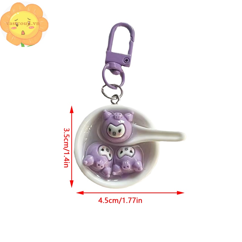 SANRIO Vastji Móc Khóa Hình Bát Cơm kuromi melody pochacco cinnamoroll Xinh Xắn vn