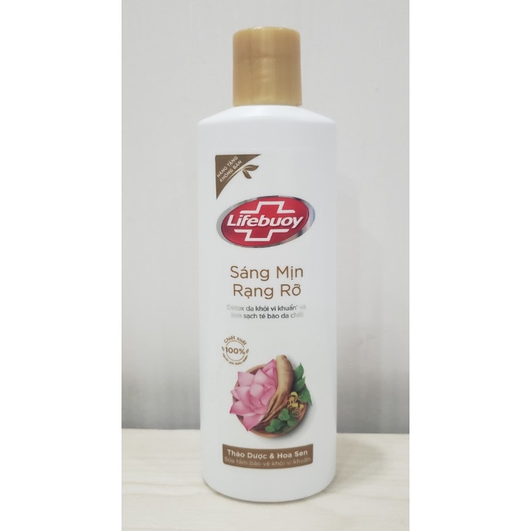 Sữa tắm detox Lifebuoy bảo vệ da khỏi vi khuẩn thảo dược và hoa sen 200G