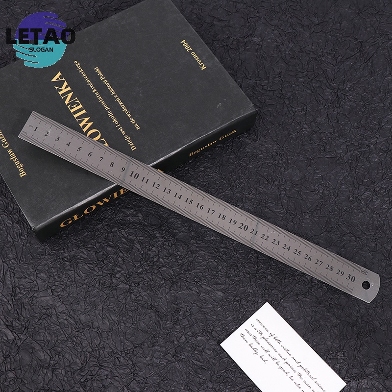 3 cái thước thép không gỉ cho văn phòng trường kỹ thuật 15cm/20cm/30cm mới