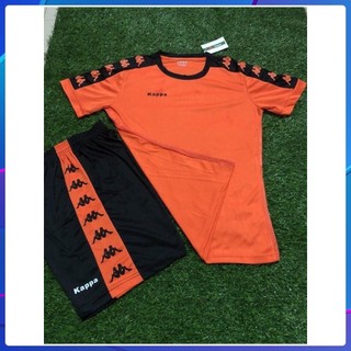 Áo đá bóng in tên - Bộ quần áo đá bóng, bộ đánh cầu lông màu cam thun lạnh cao cấp - đồ thể thao in tên theo yêu cầu