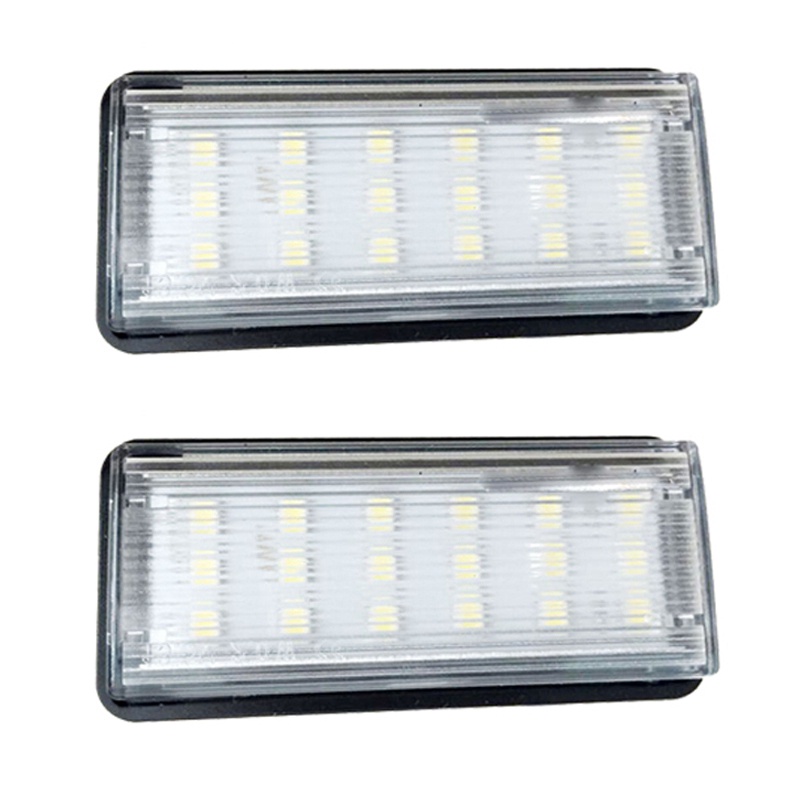 2 Miếng Dán Biển Số Xe Hơi Ánh Sáng Nhẹ &amp; 1 Bộ Thảm Lót Sàn Xe Hơi Kích Thước 25X16cm