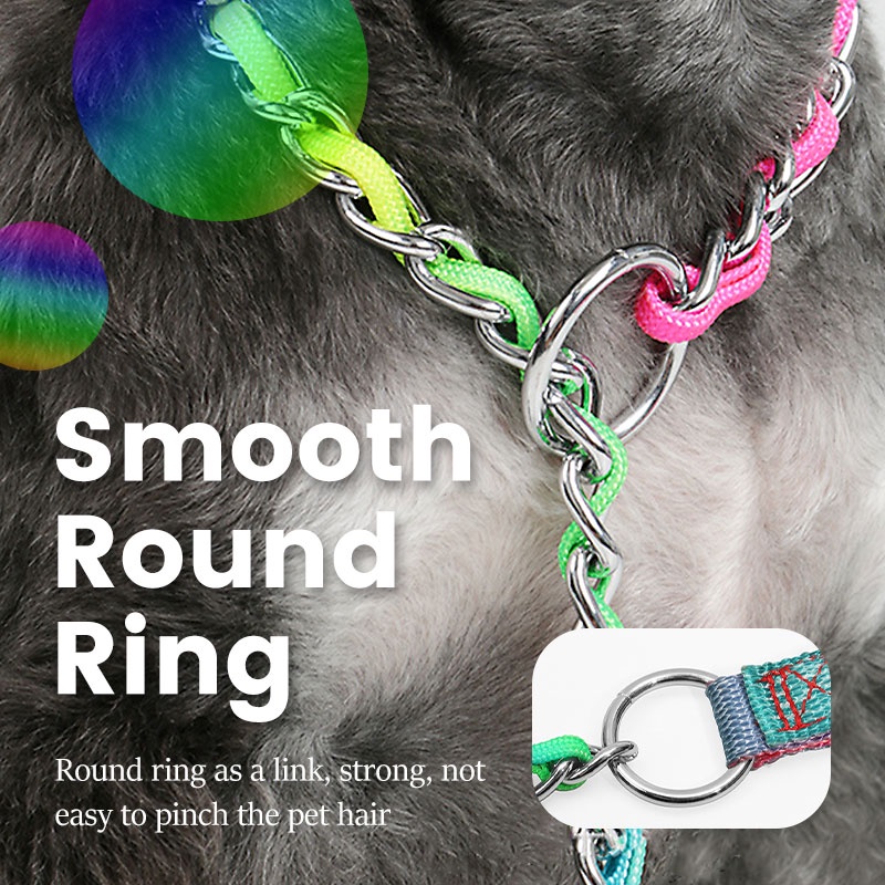 HamshMoc Dây Dắt Thú Cưng Đi Dạo Bằng Thép Không Gỉ Kèm Điều Khiển Chống Trượt