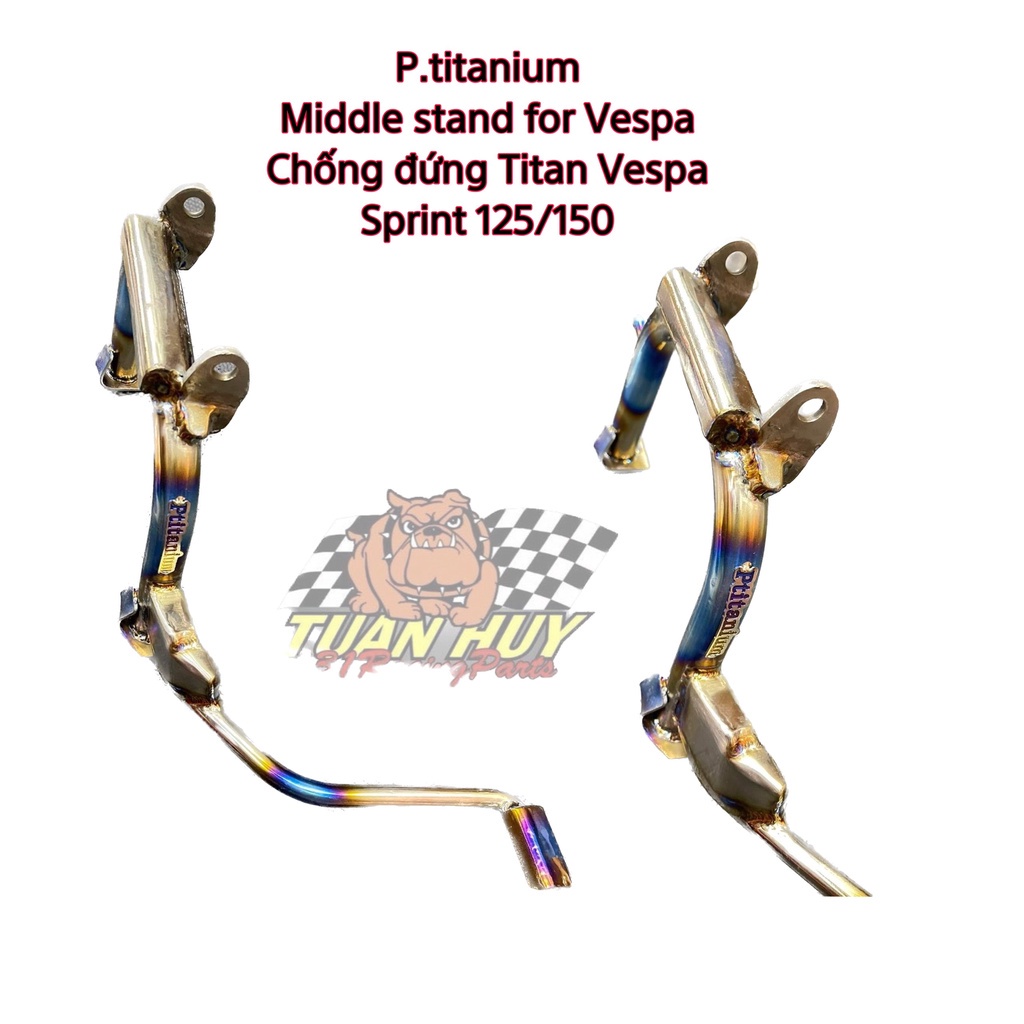 (Ptitanium Đứng) Chống đứng Titan - Middle stand for Vespa Sprint 125-150cc