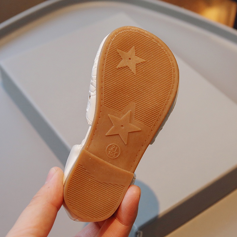 Giày Đế Mềm Chống Trượt Thêu Hoa Phong Cách Hàn Quốc Cho Bé Gái 2-8 Tuổi