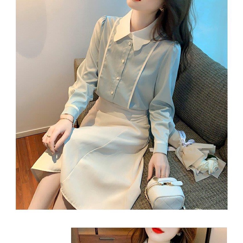 Áo Sơ Mi Chiffon Tay Dài Thời Trang Mùa Thu 2023 Mới Dành Cho Nữ