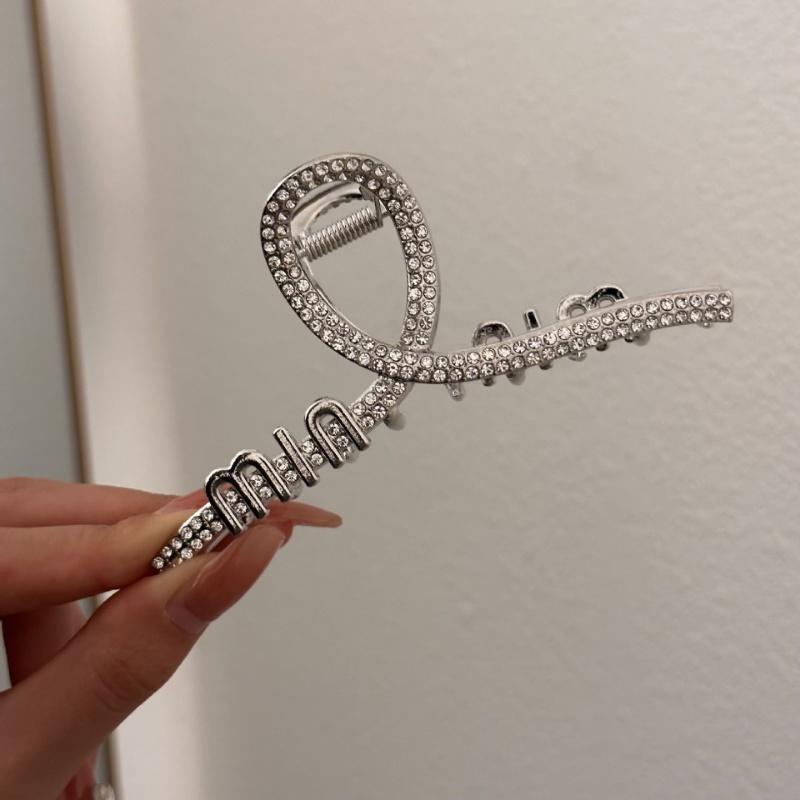 Kẹp Tóc Cá Mập Lớn Đính Đá Chữ Cái Thanh Lịch Cao Cấp Mới