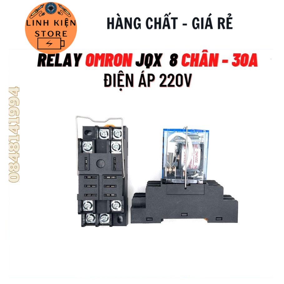 Relay OMRON JQX 12-24-220V 8 chân 30A