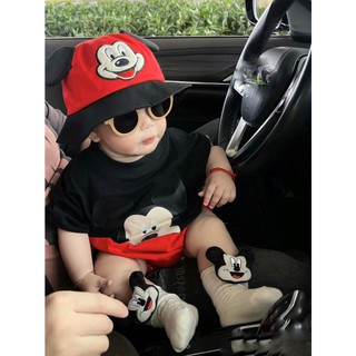 Mũ Chuột MicKy Đen Đỏ Cho Bé MU09