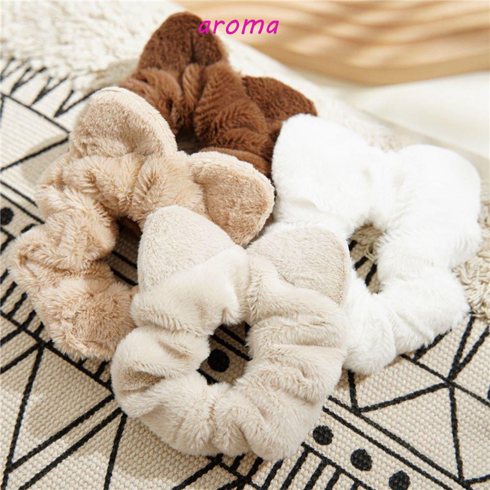 Dây Cột Tóc Tai Mèo Phủ Lông Co Giãn Thời Trang Đơn Giản Cho Nữ