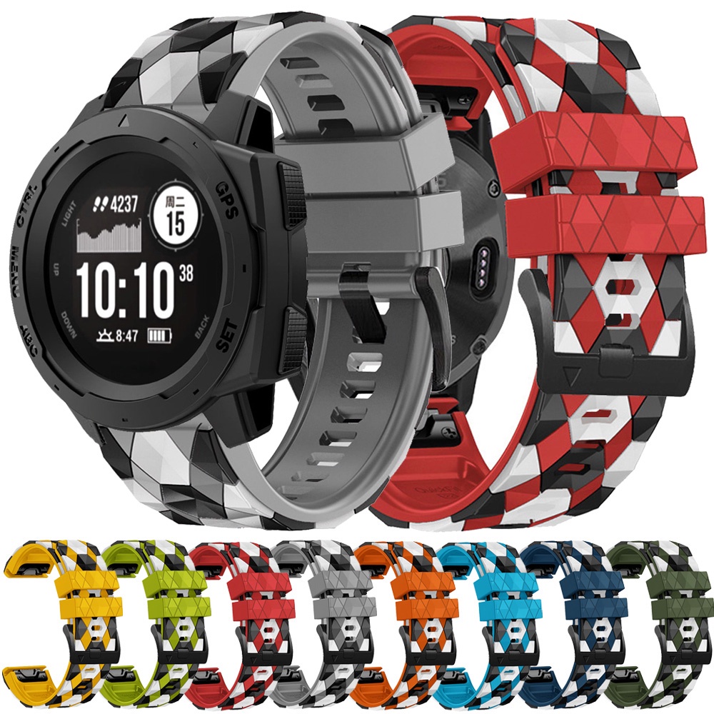 Dây Đồng Hồ Đeo Tay Thời Trang Bằng Silicone Tháo Gỡ Nhanh Họa Tiết Bóng Đá Garmin Instinct 2 / Instinct