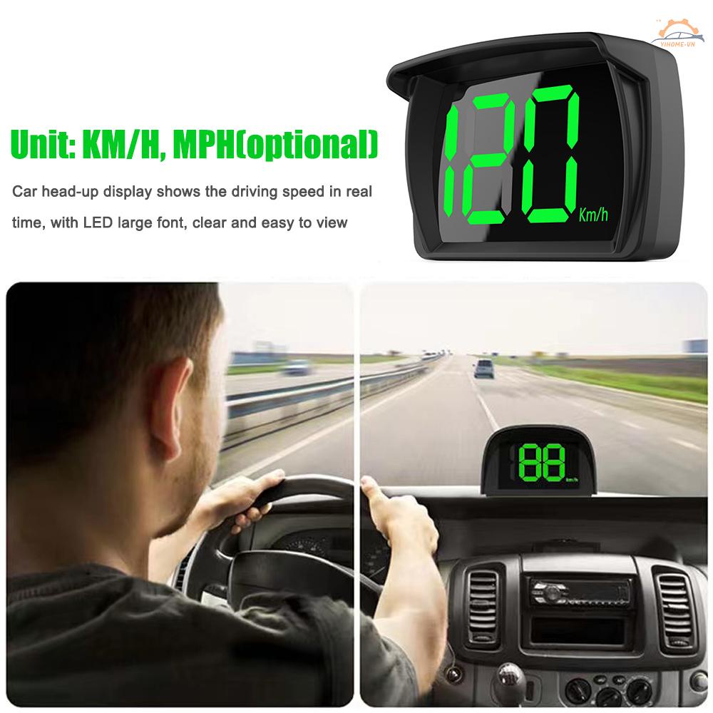 Đồng Hồ Đo Tốc Độ HUD KM / H MPH GPS Với Màn Hình LED Lớn Cho Xe Hơi Xe Tải SUV