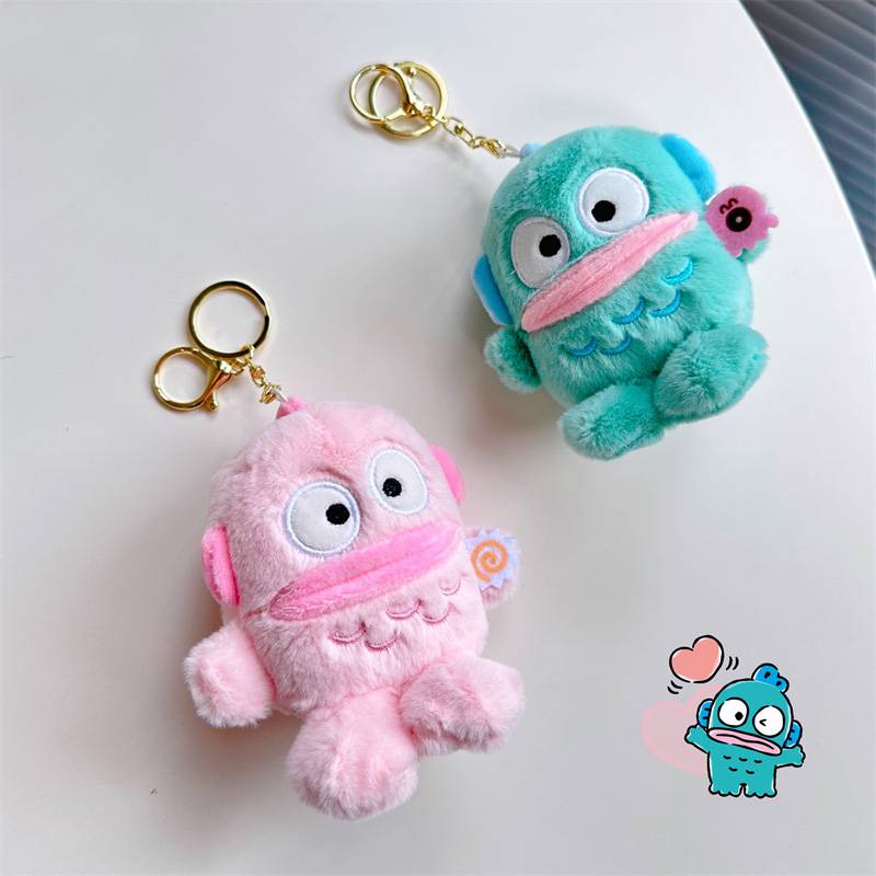 Móc Khóa Búp Bê Nhồi Bông Jason Sanrio Hangyodon Màu Xanh Lá / Hồng Dành Cho Bé Gái