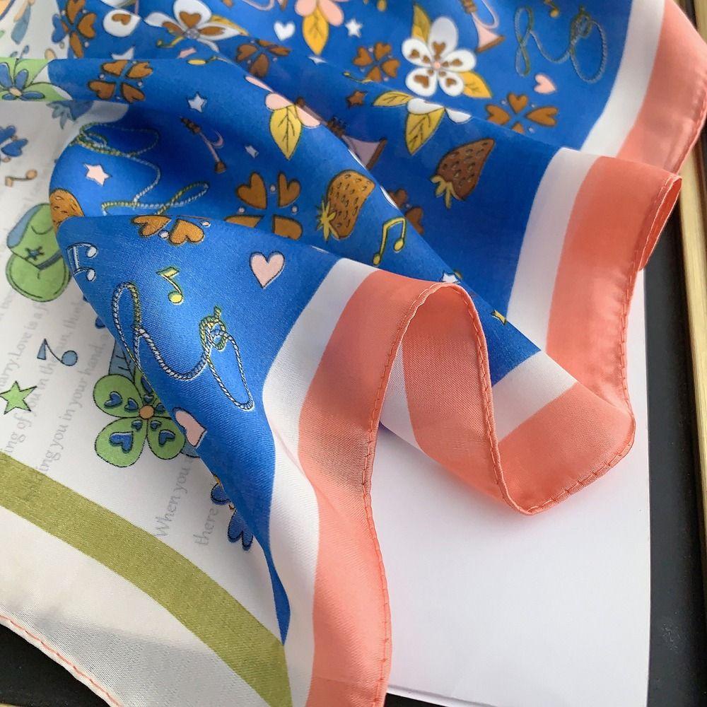 Taylor1 Khăn Choàng Cổ Vuông In Họa Tiết Hoa Vintage Chống Nắng Trang Trí Đa Ứng Dụng Cho Nữ