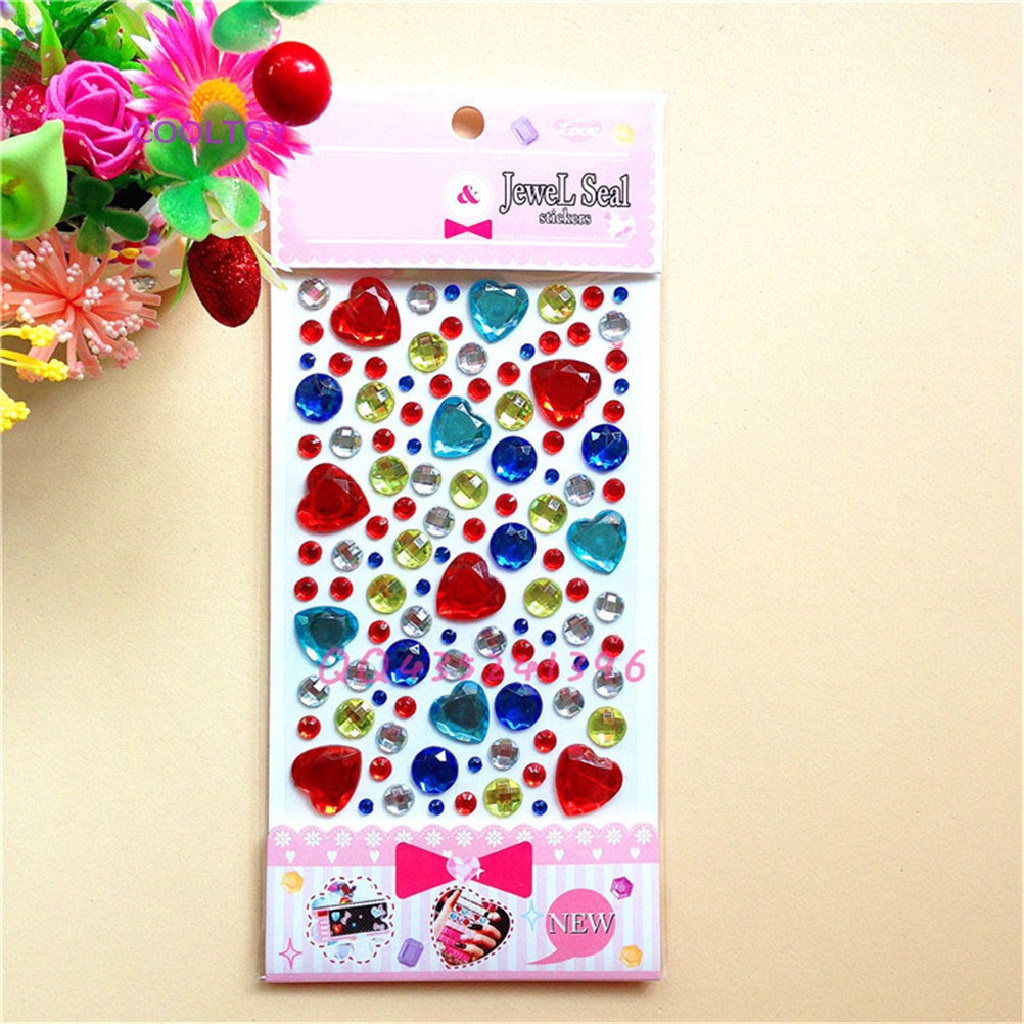 Dải Đá Pha Lê Kim Cương Hình Trái Tim Tự Dính Làm Mát Trang Sức