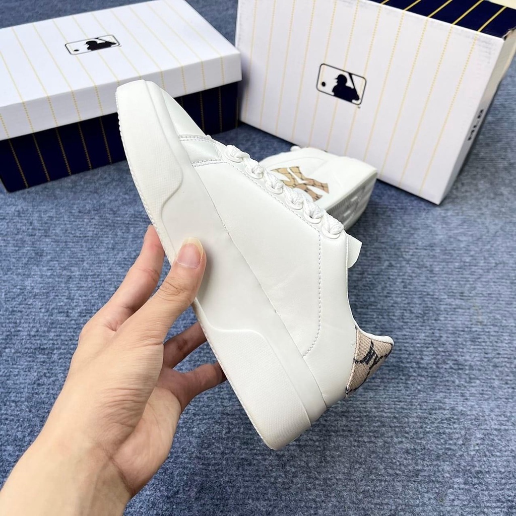 Giày sneaker nam nữ MLB NY, LA mẫu mới chuẩn 11 Full Box - Giày hot trend 2022 độn đế cao cấp full phụ kiện