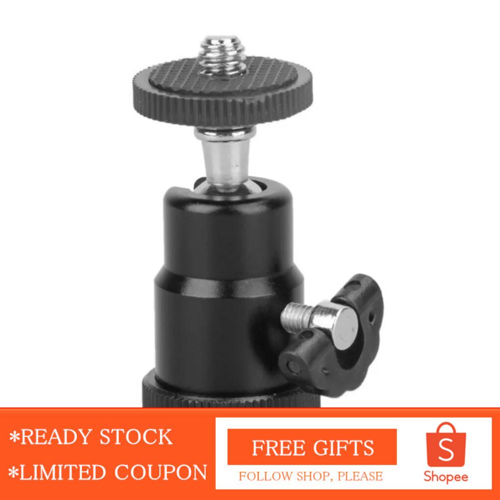 Alwaysonline Tripod Ball Head  Anti Skid Pad Camera Mount Hot Shoe Compact for Microphone Shooting