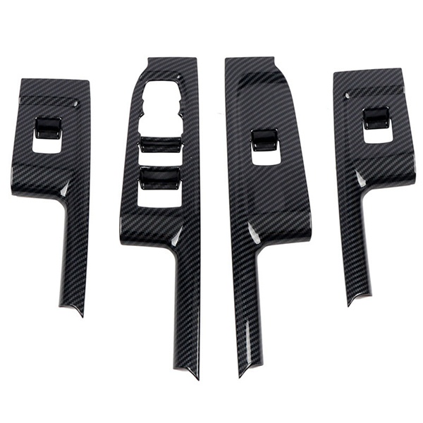 Miếng Dán Bảng Điều Khiển Nâng Cửa Kính Xe Hơi Họa Tiết Sợi Carbon Cho Chevrolet Silverado 2019-2022