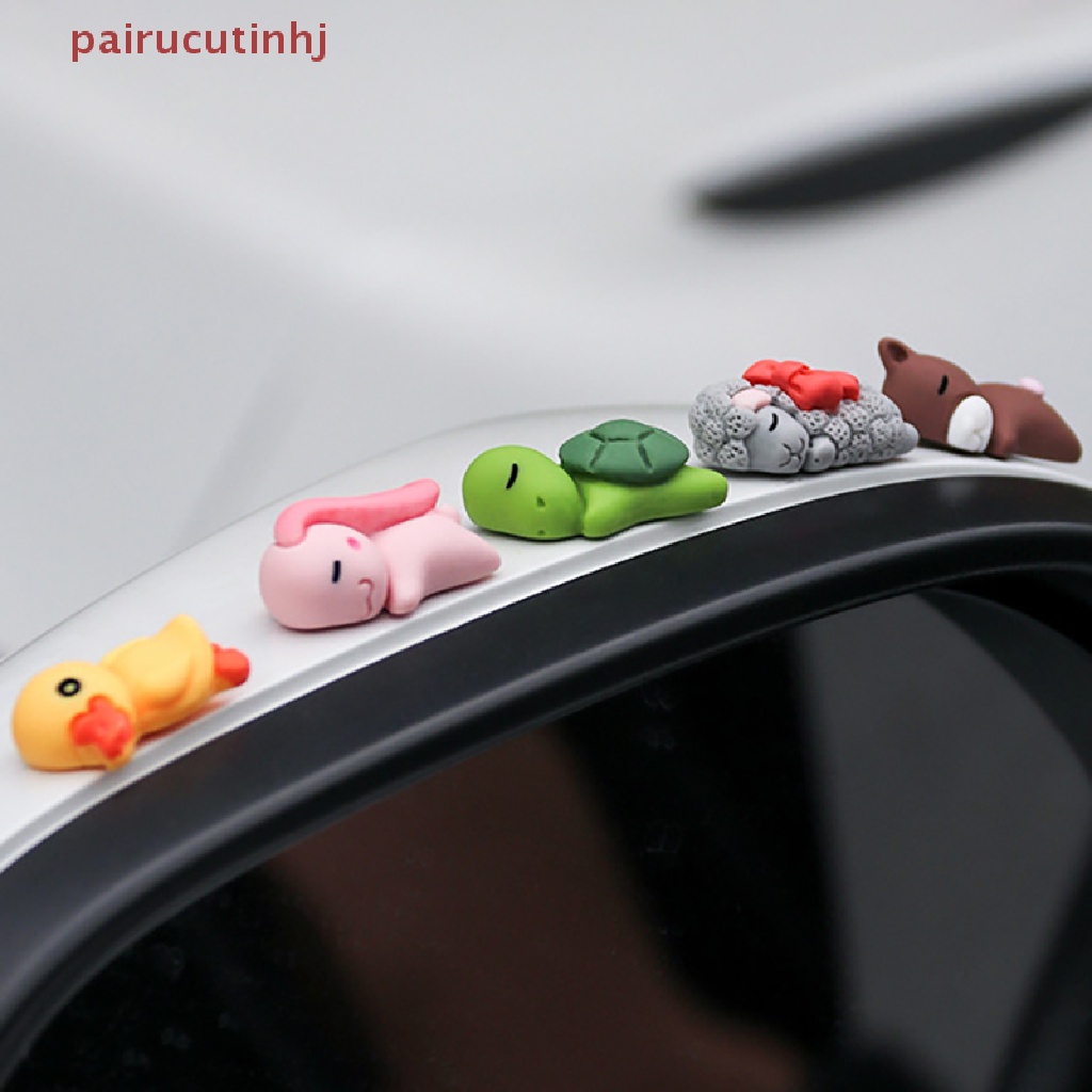 Đồ trang trí Động Vật Đang Ngủ Mini Bằng Nhựa Resin Dễ Thương Trang Trí Xe Hơi / Xe Máy