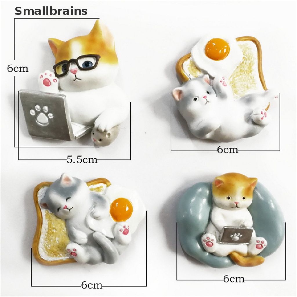 Nam Châm 3d Hình Mèo Hoạt Hình Xinh Xắn Trang Trí Tủ Lạnh