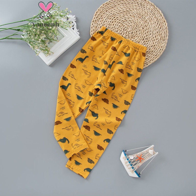 Quần Ngủ Cotton Dài 100-160cm In Họa Tiết Hoạt Hình Dễ Thương Cho Bé
