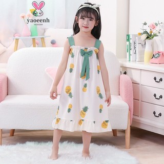 【YAOEENH】Đầm Ngủ Hai Dây 95-150cm In Họa Tiết Hoạt Hình Dễ Thương Dành Cho Bé Gái