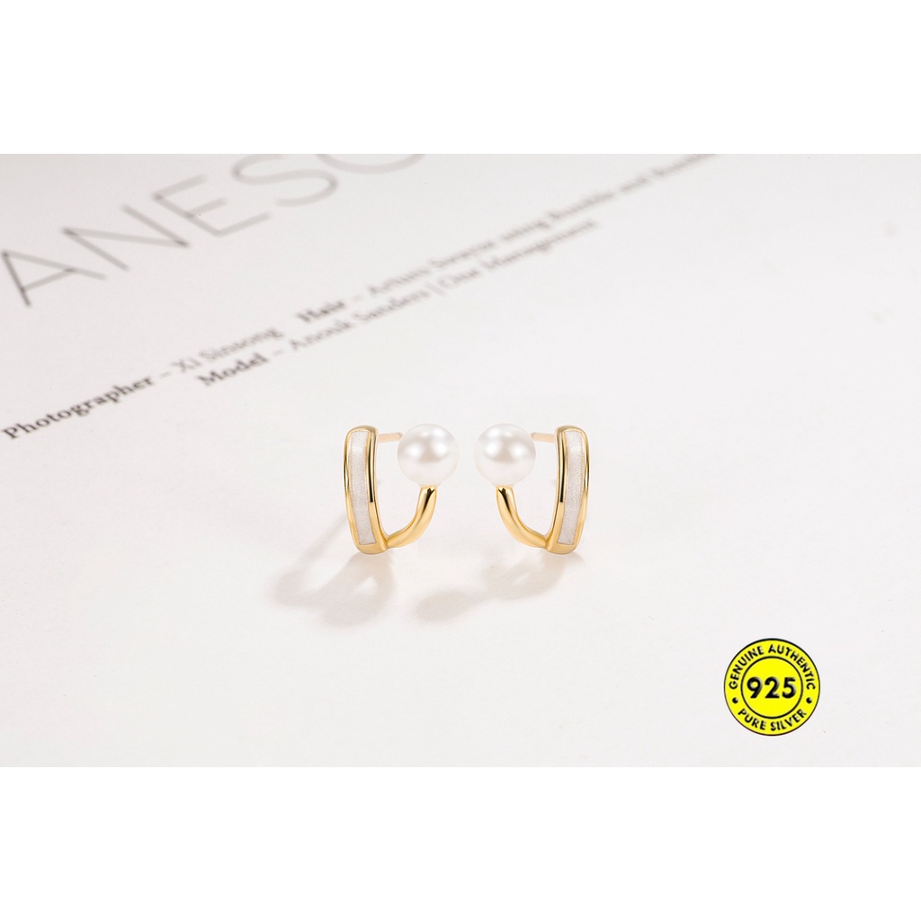 Khuyên Tai Ngọc Trai Cao Cấp Phong Cách Vintage U1214