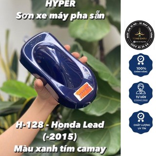 Nước sơn xe máy pha sẵn – h - 128 - màu xanh tím camay honda lead - chính hãng
