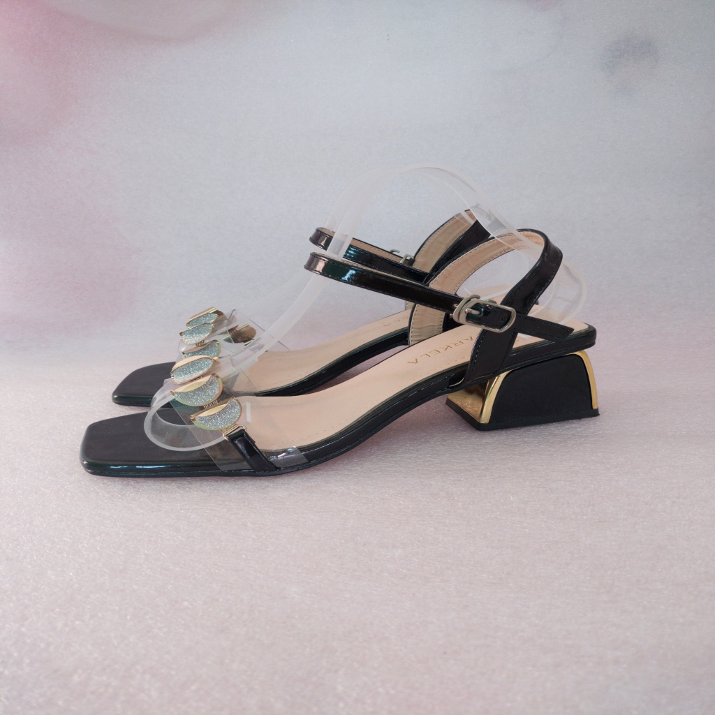 Dép cao gót 5 phân Quai Đính Đá Xinh Mã N3 giày cao gót quai mảnh giày đính đá cực xinh cá tính
