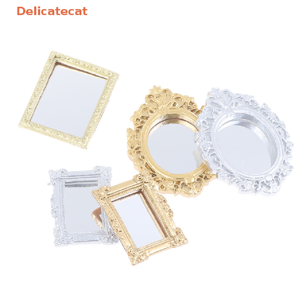 Gương Treo Tường Trang Trí Nhà Búp Bê Tỉ Lệ 1 / 12