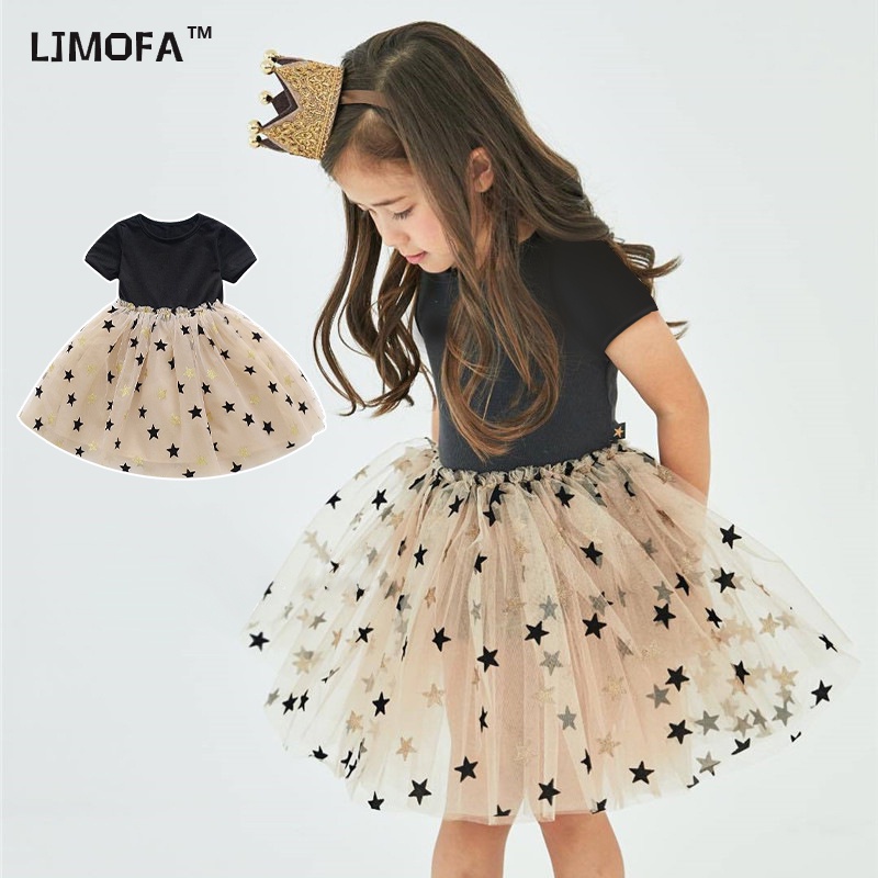 Đầm Tulle Tutu LJMOFA không tay thiết kế xù xì cho bé 2-6 tuổi