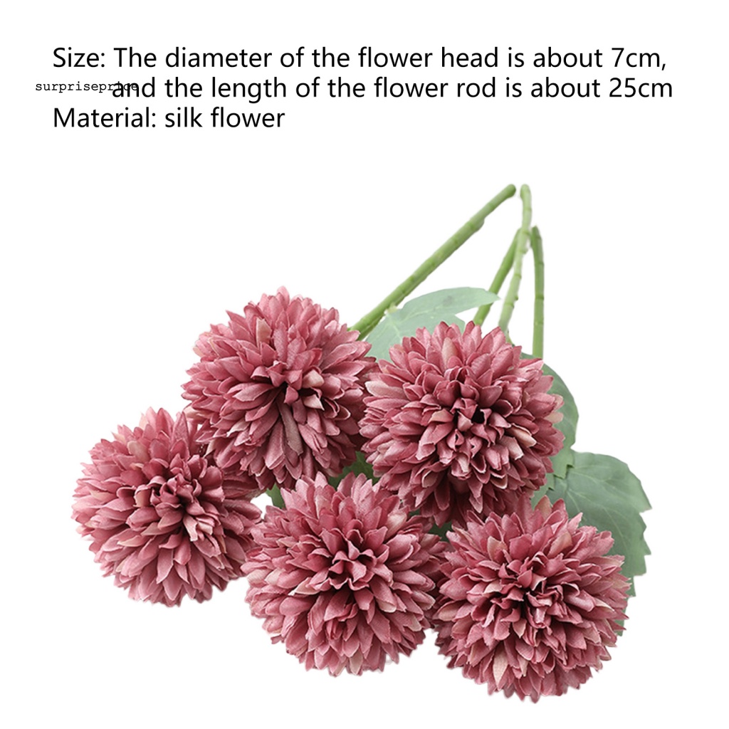 Bộ 5 Bông Hoa Nhân Tạo Chống Thời Tiết Dùng Trang Trí Nhà Cửa