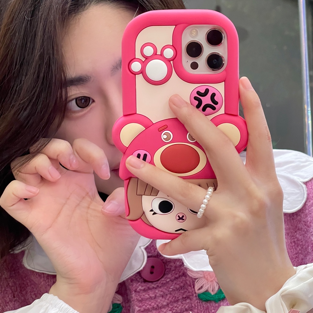 Ốp Điện Thoại Silicon Mềm Chống Sốc Hình Gấu Hoạt Hình Cho iPhone 14 14PRO MAX 13 12PRO MAX 13pro MAX 11PRO MAX