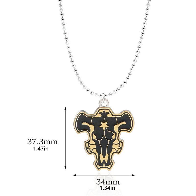 Vòng cổ Mặt Cỏ Ba Lá Màu Đen Phong Cách Anime Asta