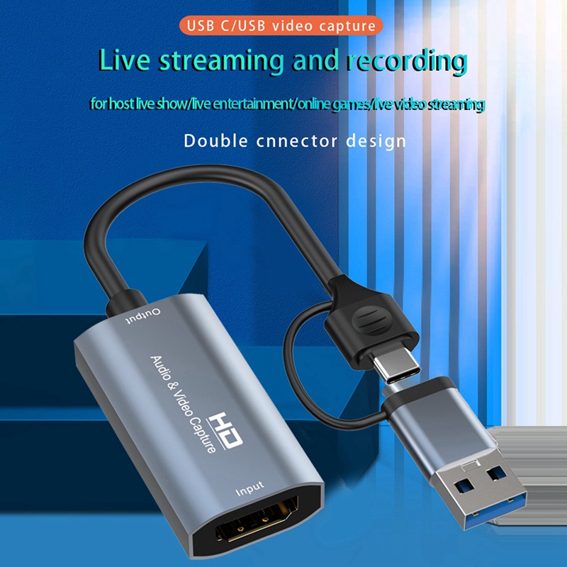 Thẻ Ghi Hình Video Âm Thanh Video HDMI-C + USB 1080P 4K Cho Máy Tính