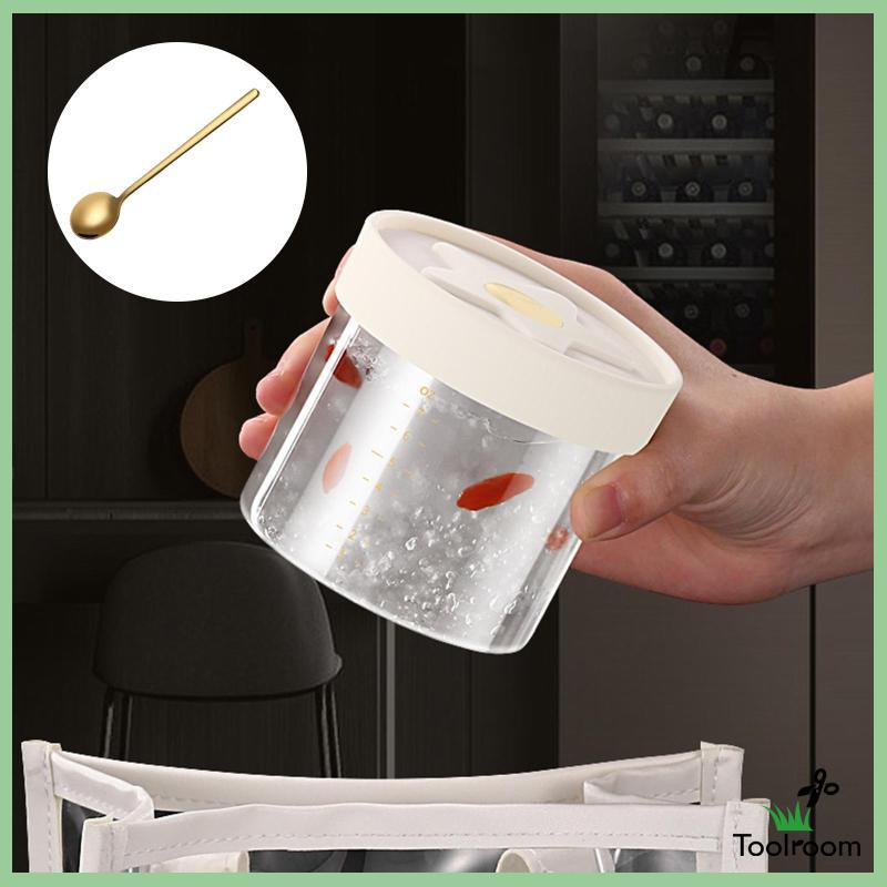 Hũ Thủy Tinh Đựng Đường / Cà Phê Có Thang Đo Tiện Dụng