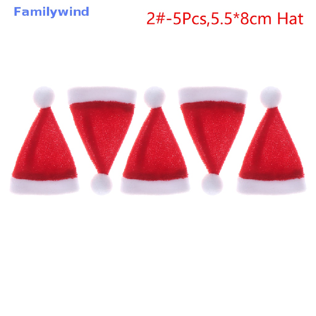 1 Set Mũ + Khăn Choàng + Vỏ Bọc Chai Rượu Mini Trang Trí Giáng Sinh Cho Nhà Búp Bê