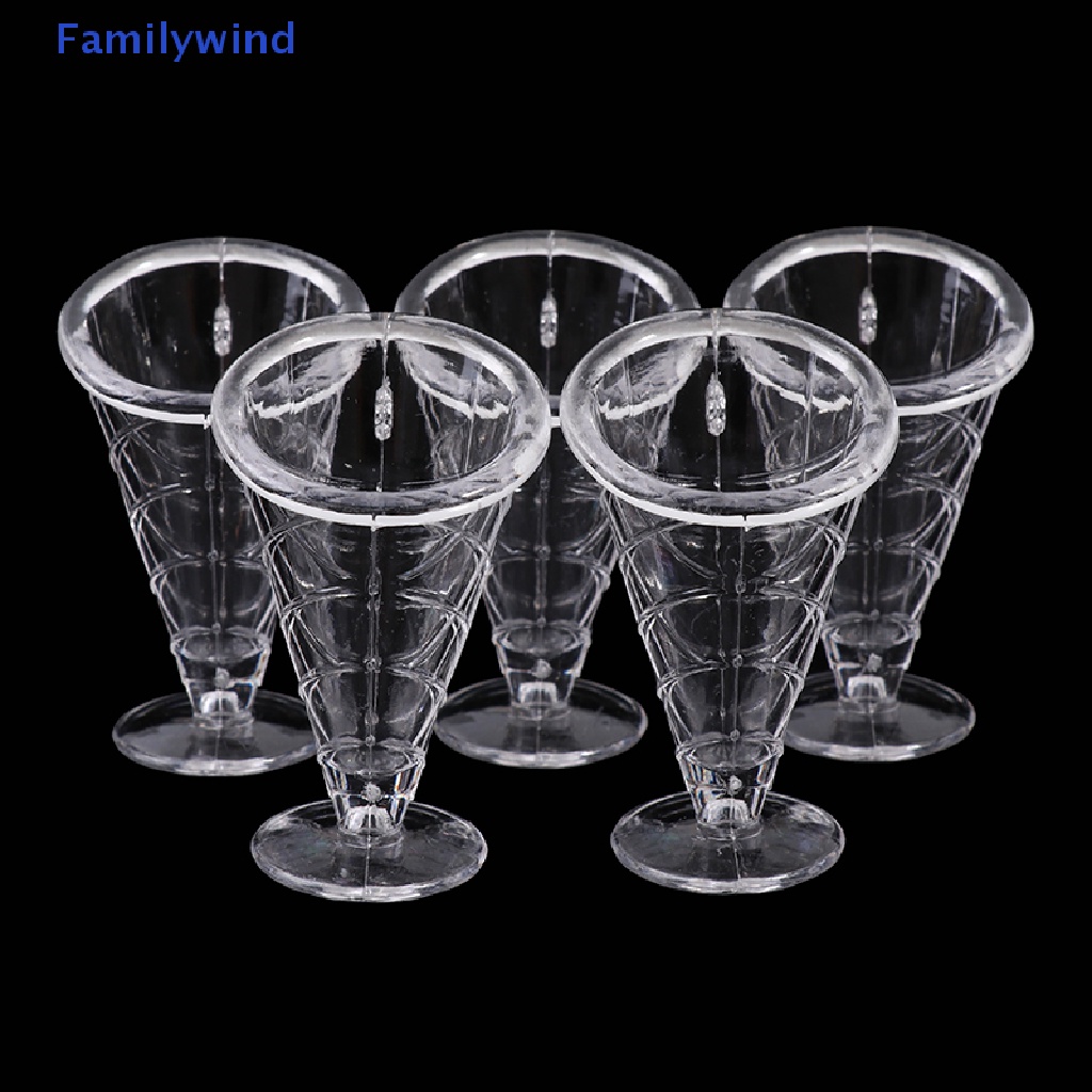 Set 5 Ly Trong Suốt Dùng Trang Trí Nhà Búp Bê