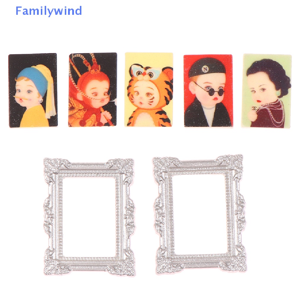 Khung Ảnh Mini Bằng Nhựa Resin Phong Cách Cổ Điển Tỷ Lệ 1 / 12 Trang Trí Nhà Búp Bê