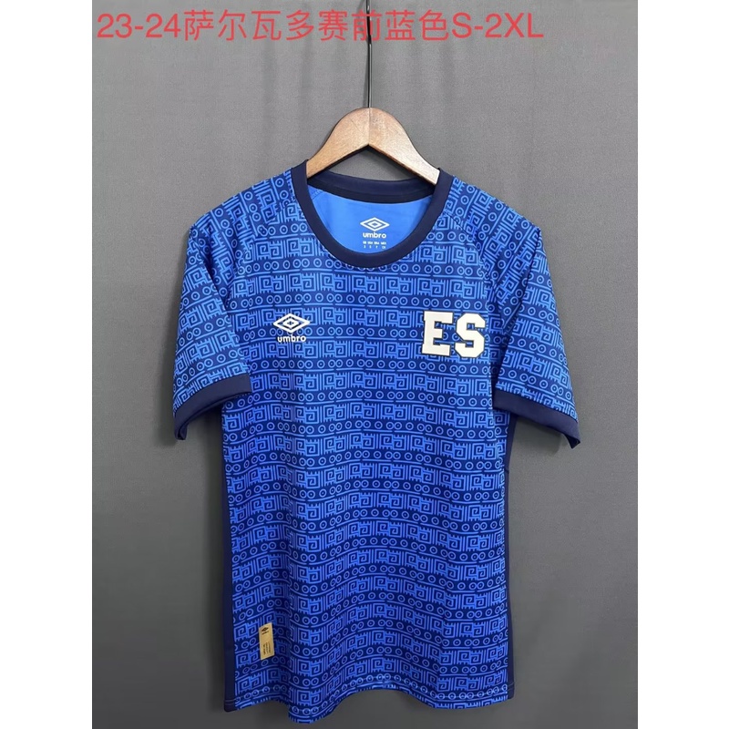 Áo Thun Thể Thao Đá Banh Tay Ngắn Nhanh Khô Size 23-24 El Salvador