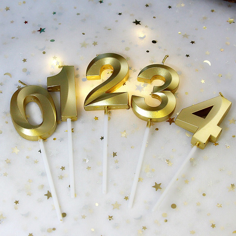Nến Chữ Happy Birthday Số 0-9 Trang Trí Bánh Kem